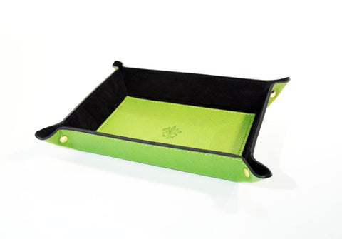 Valet Tray Leather Green Leather Tray Leather Catch All Dresser Tray Desk Organiser Desk Tidy Change Tray Gift for Him SvuotaTasche in Pelle