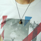 Men's Women Tiger Eye 925 Sterling Silver Adjustable Braided Necklace Gemstone DiyNoion Handmade NK052