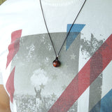 Men's Women Red Tiger Eye 925 Sterling Silver Adjustable Braided Necklace Gemstone DiyNoion Handmade NK149