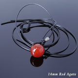 Men's Women Red Agate 925 Sterling Silver Adjustable Braided Necklace Gemstone DiyNoion Handmade NK150