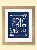 Navy Nursery Wall Art, Set of 3, Dream Big Little One, Be Brave, Be Adventurous, Printable Wall Art, INSTANT DOWNLOAD,  Baby's Nursery Print
