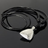 Men's Women Adjustable Necklace 925 Sterling Silver 'Fu' Bat Bag Full of Luck Pendant with Wax Rope DiyNotion NK171