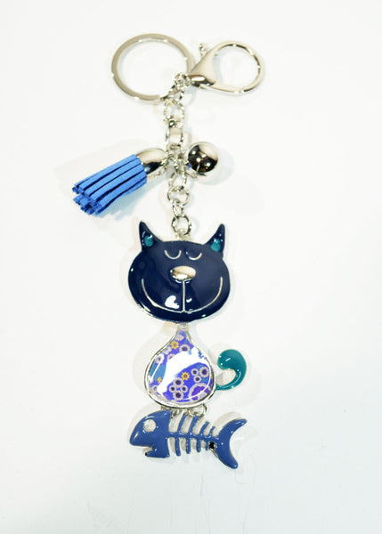 Free Shipping Cat Key ChainMetal KeyRing Lacquered Metal KeyRing Metal Bag Decoration Gift for Best Friends Easter Gift Portachiavi Gatto