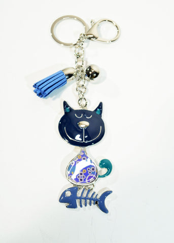 Free Shipping Cat Key ChainMetal KeyRing Lacquered Metal KeyRing Metal Bag Decoration Gift for Best Friends Easter Gift Portachiavi Gatto