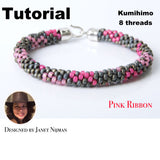 Kumihimo patterns tutorial Pink Ribbon