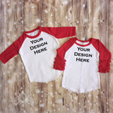 Coordinating Solid Raglans Personalized Shirt Girl Baby Shower Gift Toddler Shirt