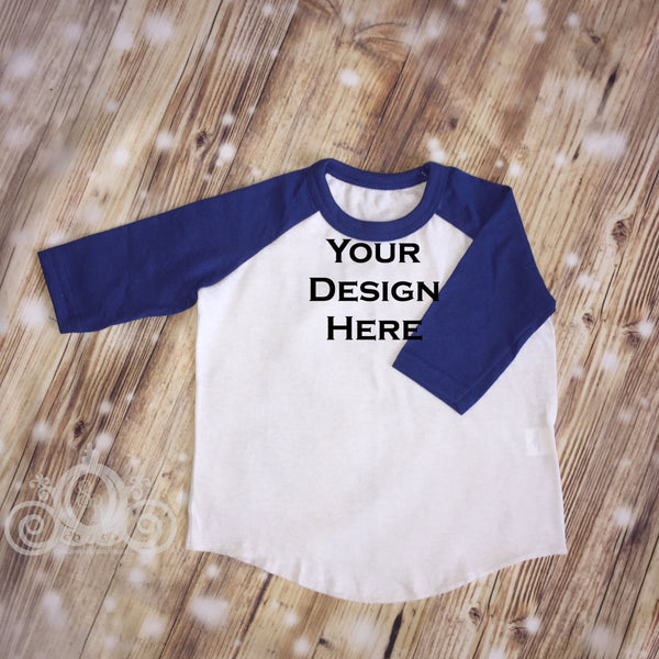 Fourth of July, 4th of July, Royal Blue Custom Unisex Raglan Personalized Shirt Girl Boy Baby Shower Gift Toddler Shirt