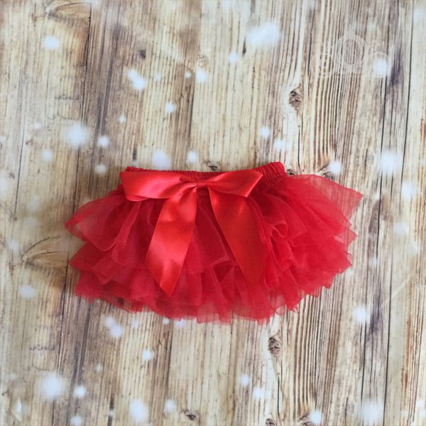 Red Tutu Bloomer First Birthday Tutu Outfit Cake Smash Outfit Girl 1st Birthday Skirt Baby Shower Gift