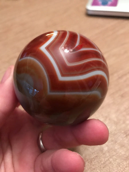 Carnelian Sphere 2" - Root Chakra - Reiki - Energy Healing