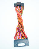 Multi Strand Beaded Bracelet Wooden Clasp Bracelet Red Grey Boho Bracelet Gypsy Wood Jewelry Gift for Her