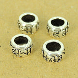 4 PCS 925  Sterling Silver Barrel Spacers Vintage WSP497X4 Wholesale: See Discount Coupons in Item Details