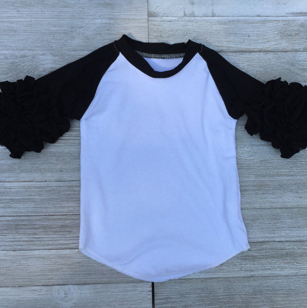 Ruffle Raglan Shirt - Personalized