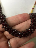 Vintage High Grade Garnet Necklace 26 inches
