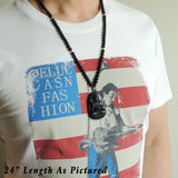 Men's Women Matte Black Onyx Handmade Obsidian Buddha Pendant Necklace with 925 Sterling Silver Beads DiyNotion NK176