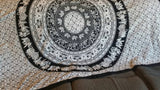 Indian Black&White Mandala flat sheet/Dining Table Cover/Throw/Mandala Tapestry/Wall Hanging/Wall Tapestries/Perfect Christmas Present