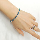 Men's Women Natural Apatite Sterling Silver Bracelet Natural Gemstone DiyNotion Handmade BR96