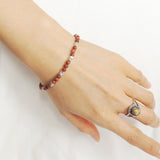 Men's Women Golden Sandstone Sterling Silver Bracelet Natural Gemstone DiyNotion Handmade BR963