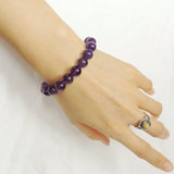 Men's Women Natural Amethyst Bracelet Grade AA Healing Gemstone Crystal Healing DiyNotion BR980