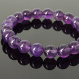 Men's Women Natural Amethyst Bracelet Grade AA Healing Gemstone Crystal Healing DiyNotion BR980
