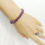 Men's Women Natural Amethyst Bracelet Grade AAA Healing Gemstone Crystal Healing DiyNotion BR981