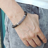 Men Women Golden Obsidian Bracelet 925 Stamp Sterling Silver Lucky Charm DiyNotion Handmade BR976