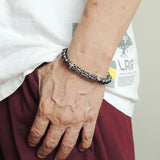 Men Women Hematite Bracelet 925 Stamp Sterling Silver Celtic Charm DiyNotion Handmade BR978