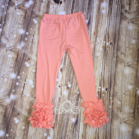 Peach Icing Ruffle Leggings