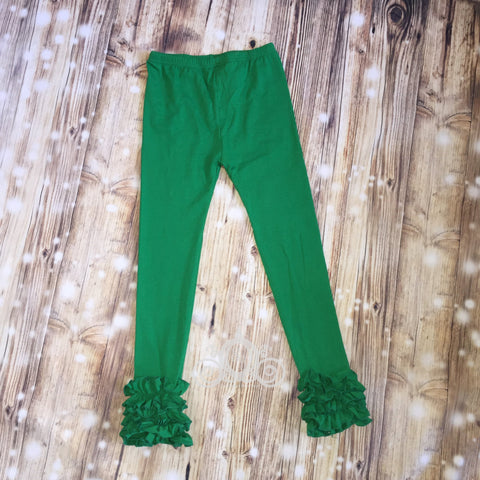 Kelly Green Icing Ruffle Legging