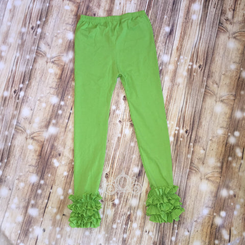 Lime Green Ruffle Legging