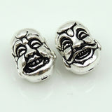 925 Stamp Sterling Silver Buddha Head Bead Double-sided Buddhism WSP208 Wholesale: See Discount Coupons in Item Details