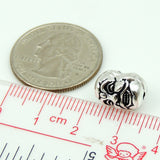 925 Stamp Sterling Silver Buddha Head Bead Double-sided Buddhism WSP208 Wholesale: See Discount Coupons in Item Details