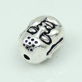 925 Stamp Sterling Silver Buddha Head Bead Double-sided Buddhism WSP209 Wholesale: See Discount Coupons in Item Details