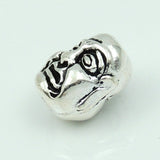 925 Stamp Sterling Silver Buddha Head Bead Double-sided Buddhism WSP209 Wholesale: See Discount Coupons in Item Details