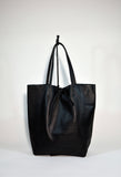 Shopping Bag Black Leather Bag Tote Bag Black Bag Leather Shopper Leather Hobo Bag Leather Travel Bag  Italian Leather Bag Borsa di Pelle