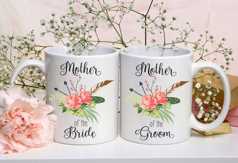 Mother of the Bride Mug, Mother of the Groom Gift Mug Set of Two, Wedding Mug, Coffee Mug, Mother's Wedding Gift, Coffee Cup Two Mugs, Mom