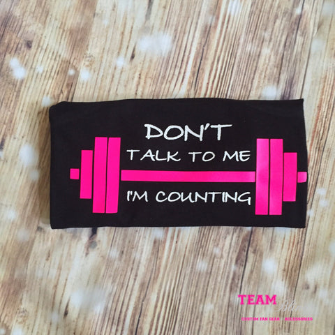 Don't Talk to Me, I'm Counting Personalized Tank Shirt Fitness Weights