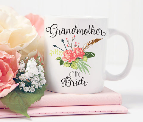 Grandmother of the Bride Mug, Grandmother of the Bride Gift, Wedding Mug, Coffee Mug, Wedding Party Gift Coffee Cup Grandma Tea Cup