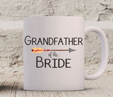 Grandmother of the Bride Mug, Grandfather of the Bride Gift Mug Set of Two, Wedding Mug, Coffee Mug, Wedding Party Gift, Coffee Cup Two Mugs