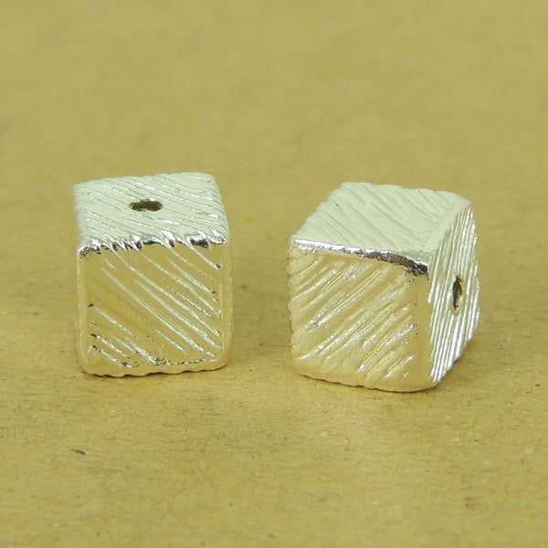 925 Sterling Silver Cube Bead Vintage DIY Jewelry Making WSP522 Wholesale: See Discount Coupons in Item Details