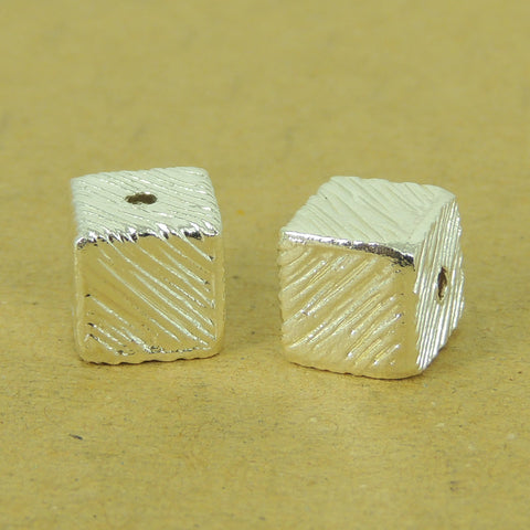 925 Sterling Silver Cube Bead Vintage DIY Jewelry Making WSP522 Wholesale: See Discount Coupons in Item Details