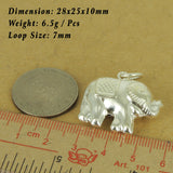 925 Sterling Silver Elephant Pendant Protection Vintage DIY Jewelry Making WSP524 Wholesale: See Discount Coupons in Item Details