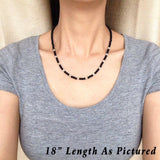Men's Women Bright Black Onyx 925 Sterling Silver Necklace Handmade Nugget Beads & Clasp DiyNotion Handmade NK153