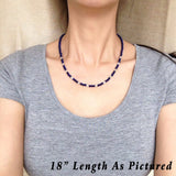 Men's Women Lapis Lazuli 925 Sterling Silver Necklace Handmade Nugget Beads & Clasp DiyNotion Handmade NK154