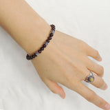 Men's Women Garnet Bracelet 925 Sterling Silver Spacers DiyNotion Handmade BR993