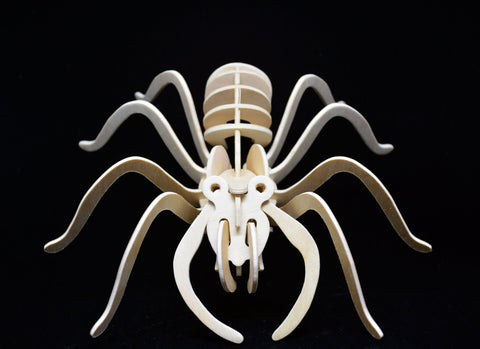 Wooden Puzzle 3D Jigsaw Puzzle Spider Pattern Children Educational Wood Craft Puzzle Eco-Friendly Toy Kit for Easter Gift for Kids