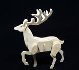 3D Wooden Jigsaw Puzzle Deer Pattern Children Educational Wood Craft Puzzles Eco-Friendly Toy Kit for Child Christmas Gift for Kids