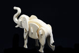 3D Wooden Jigsaw Puzzle Elephant Pattern Children Educational Wood Craft Puzzles Eco-Friendly Toy Kit for Child Easter Gift for Kids
