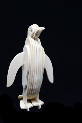 3D Wooden Jigsaw Puzzle Penguin Pattern Children Educational Wood Craft Puzzle Eco-Friendly Toy Kit for Child Christmas Gift for Kids