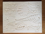 3D Wooden Jigsaw Puzzle Triceratops Pattern Children Educational Wood Craft Puzzle Eco-Friendly Toy Kit for Child Easter Gift for Kids