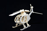 3D Wooden Jigsaw Puzzle Helicopter Pattern Children Educational Wood Craft Puzzle Eco-Friendly Toy Kit for Child Easter Gift for Kids